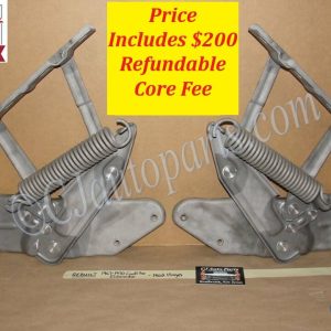 REBUILT 1967 1968 1969 1970 CADILLAC ELDORADO HOOD HINGES WITH SPRINGS - NEW RIVETS
